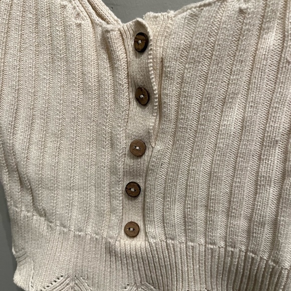 Aeropostale cropped knit tank top buttons size xs womens - Picture 3 of 6